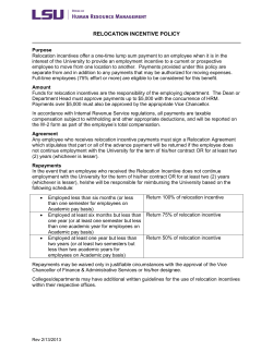 Relocation - Louisiana State University