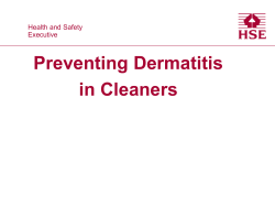 on dermatitis in cleaning