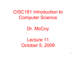 Power Point Slides for Lecture 11