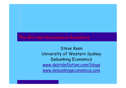 The GFC and neoclassical economics