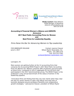 2017 Best Public Accounting Firms for Women