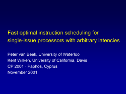 Fast optimal instruction scheduling