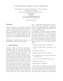 Large interactive surfaces based on digital pens