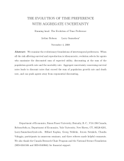 The Evolution of Time Preference with Aggregate Uncertainty