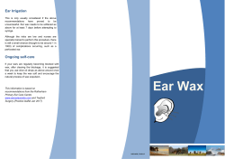Ear Wax - Wessex LMCs