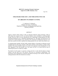 strategies for cost- and time-effective use of abrasive