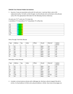 CDA3101 Test 3 Review Problem Set Solutions 1. Assume a 2