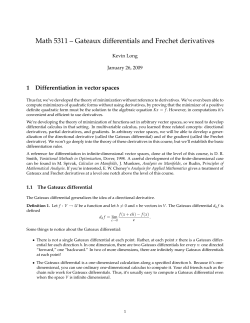 Math 5311 – Gateaux differentials and Frechet derivatives