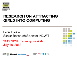 research on attracting girls into computing