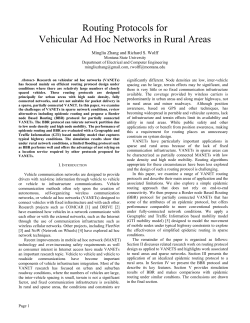 Routing Protocols for Vehicular Ad Hoc Networks in Rural Areas
