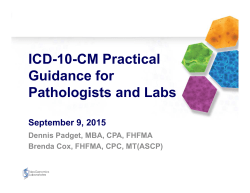 NeoGenomics` ICD-10-CM Webinar