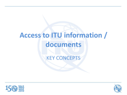 Access to ITU information / documents