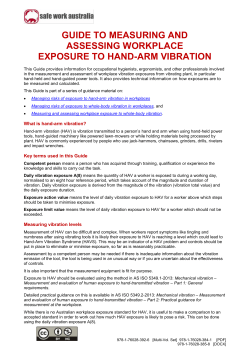 Guide to Measuring and Assessing Hand Arm