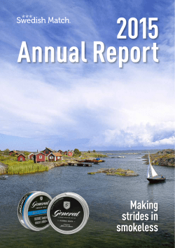 Swedish Match Annual Report 2015