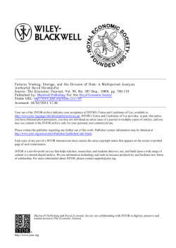 Futures Trading, Storage, and the Division of Risk: A Multiperiod