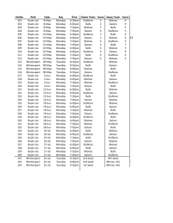 19U Schedule - Wintersport Ice Arena