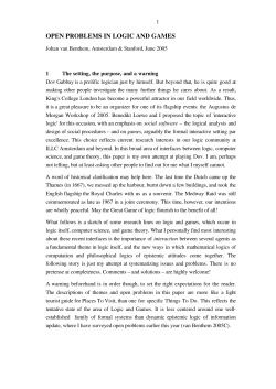 open problems in logic and games