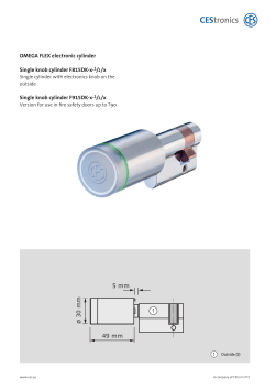 OMEGA FLEX electronic cylinder Single knob cylinder F815DK-x