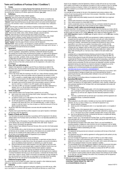 terms and conditions of purchase