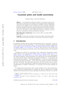 Covariant priors and model uncertainty