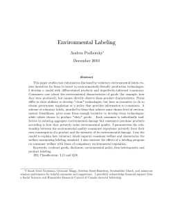 Environmental Labeling