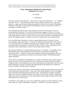 Class Arbitration Outside the United States: