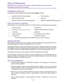 SKETCH Plan Submittal Packet