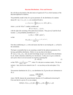 Note on Bayesian statistics (Section 8.3)