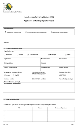 Microsoft Word - HPS Application Homelessness