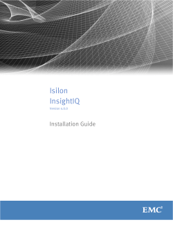 Isilon InsightIQ 4.0.0 Installation Guide