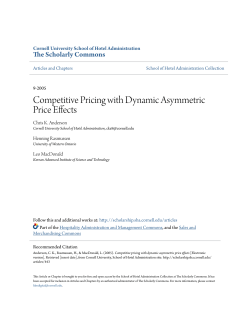 Competitive Pricing with Dynamic Asymmetric Price Effects