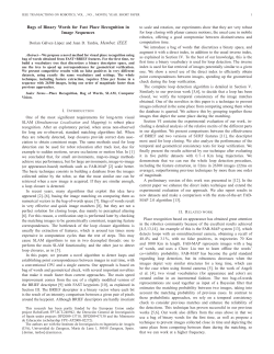 Bags of Binary Words for Fast Place Recognition in Image Sequences