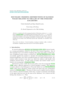 boundary crossing distributions of random walks related to the law of