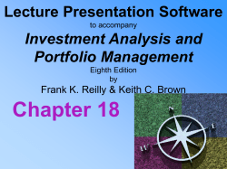 Investment Analysis and Portfolio Management