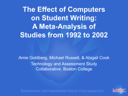 A Meta-Analysis of Studies from 1992 to 2002