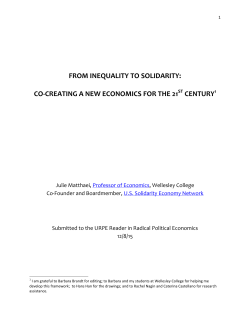 from inequality to solidarity: co-creating a new economics for the 21