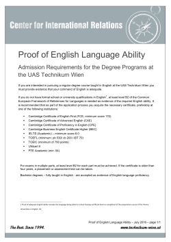 Proof of English Language Ability