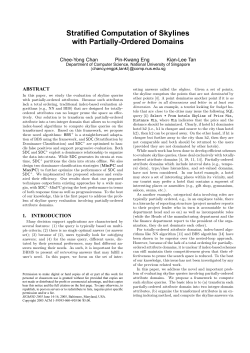 Stratified Computation of Skyline Queries with Partially
