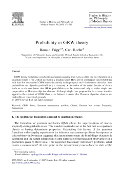 Probability in GRW theory