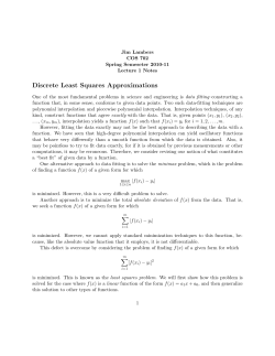 Discrete Least Squares Approximations