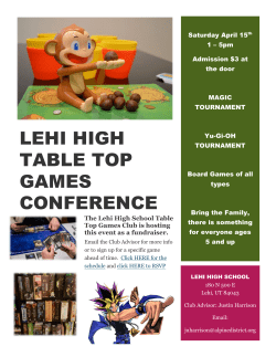 lehi high table top games conference