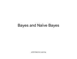 Bayes and Na&iuml;ve Bayes