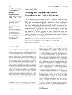 Dividing Wall Distillation Columns: Optimization and Control
