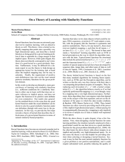 On a Theory of Learning with Similarity Functions