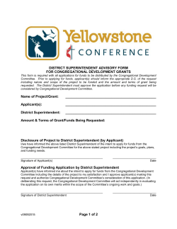 District Superintendent Advisory