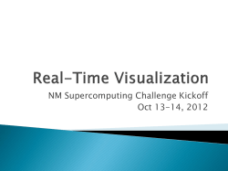 Real Time Visualization - Supercomputing Challenge