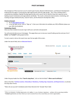 pivot database - WSU HRS Website