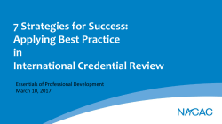 7 Strategies for Success: Applying Best Practice in International
