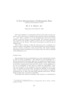 A new interpretation of information rate