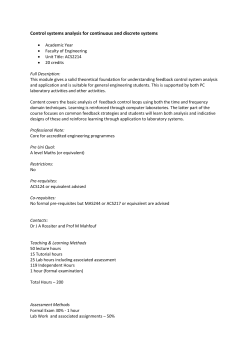 Control systems analysis for continuous and discrete systems